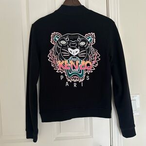 Kenzo Paris Embroidered Tiger Knit Bomber Jacket, S